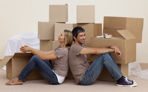 Furniture being carefully moved from a Shoreditch flat