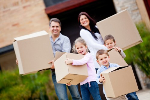 Loading furniture into a removal van for a Shoreditch move