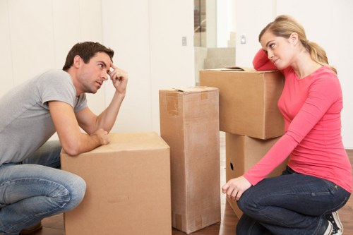 Local movers handling boxes and household items in Shoreditch