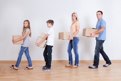 Furniture loading during a Shoreditch removals service