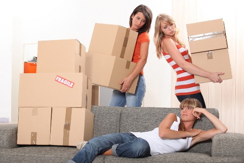 Loading furniture and boxes for a Shoreditch move
