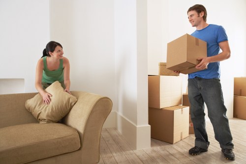 Packing and labelling business equipment for an office move