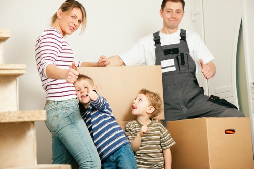 Office relocation process with loading and transport in Shoreditch